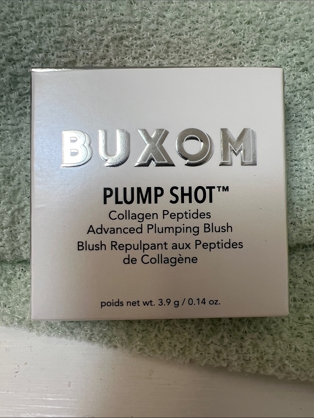 Buxom Plump Shot Advanced Plumping Blush - Pearl Pink Packaging